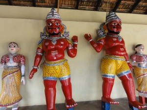 Statues of Yerava and Murari in the temple complex